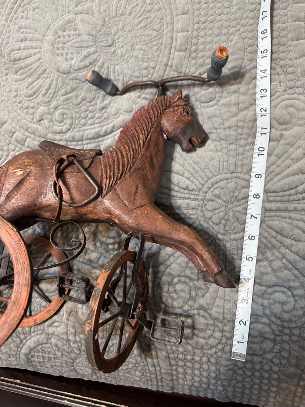 Vintage Brown Horse Tricycle Home Accent - Picture 10 of 10